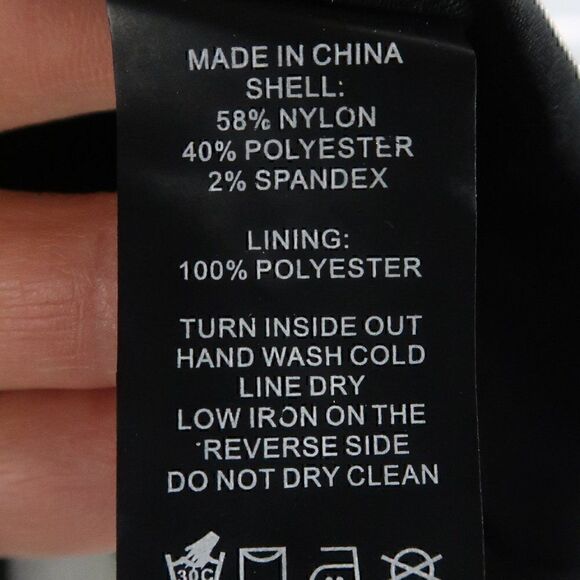 VINCE CAMUTO BLACK WITH GOLD LACE OVERLAY SLEEVELESS PEPULM TOP SIZE XS - Picture 3 of 11